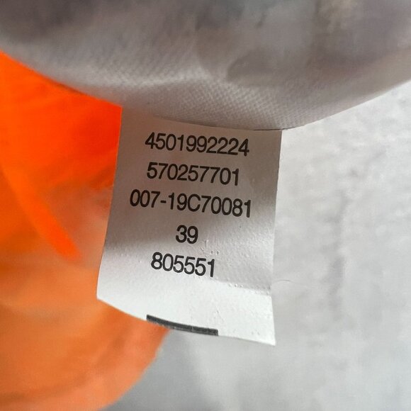 Chicos Slub V-Neck Tee Womens Large Peach Orange Pleated Back Cotton Modal Blend - Picture 6 of 10